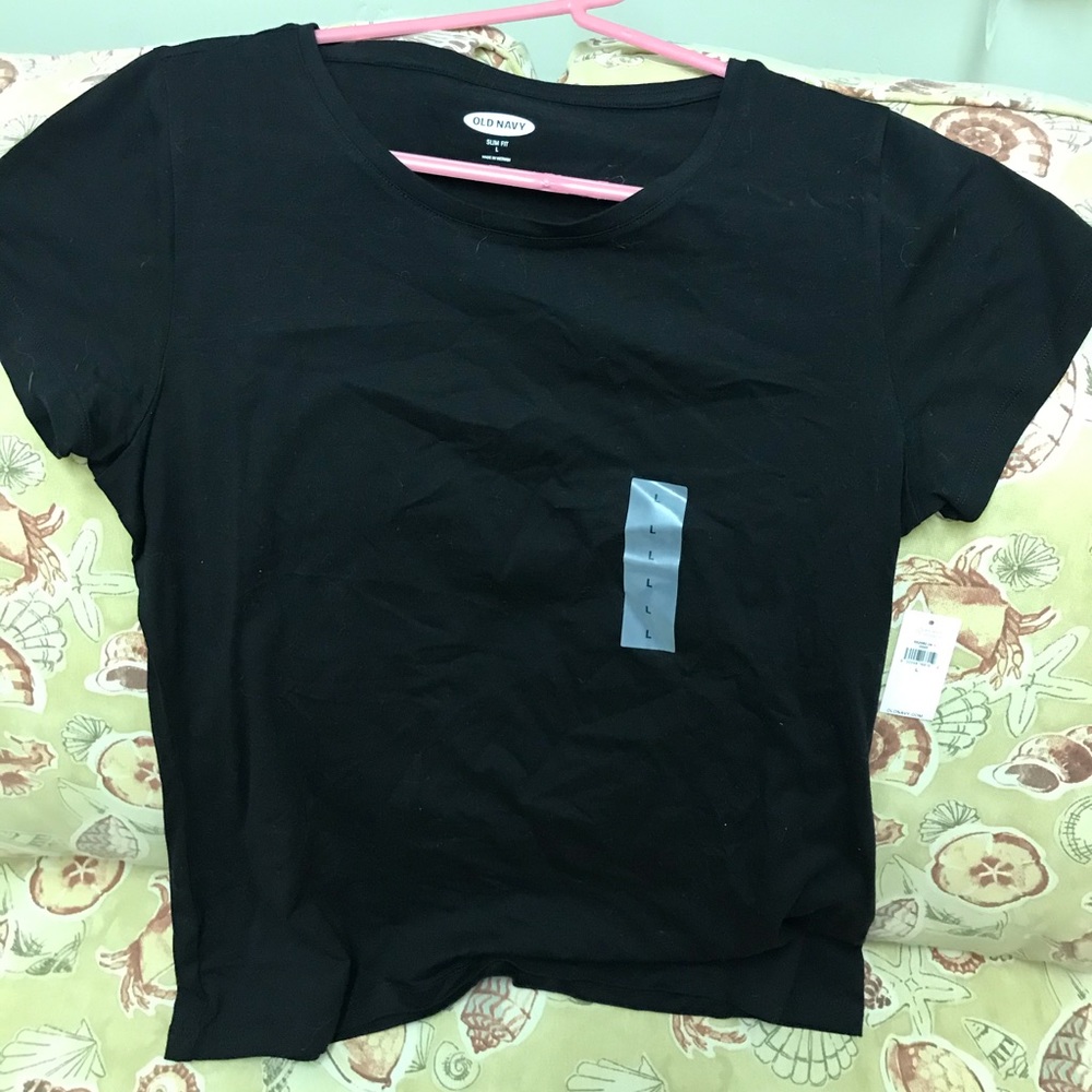 Slim fit Old Navy basic blk tee sz L